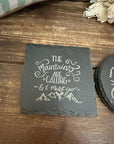 Camping Slate Coasters Set | Rustic Outdoor Drink Coasters | Adventure Cabin Decor | RV Gift