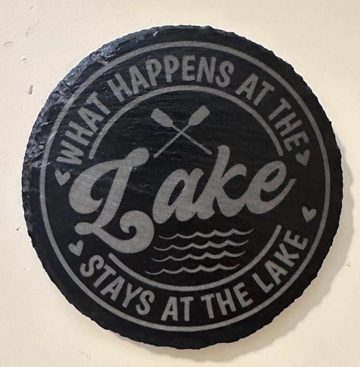 Lake-Themed Slate Coaster Set (Set of 4) – Lake Life Inspired Drink Coasters