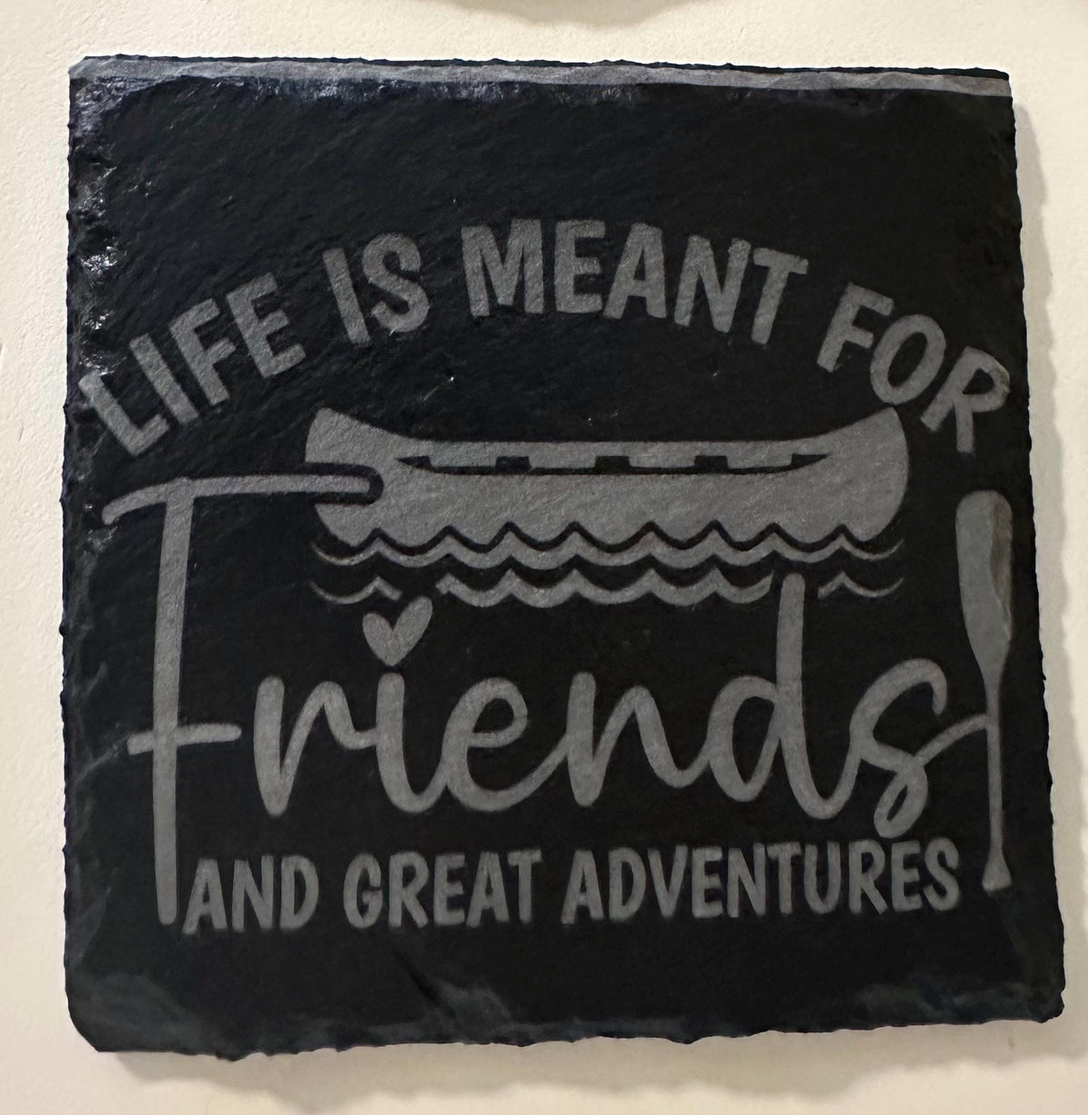 Lake-Themed Slate Coaster Set (Set of 4) – Lake Life Inspired Drink Coasters